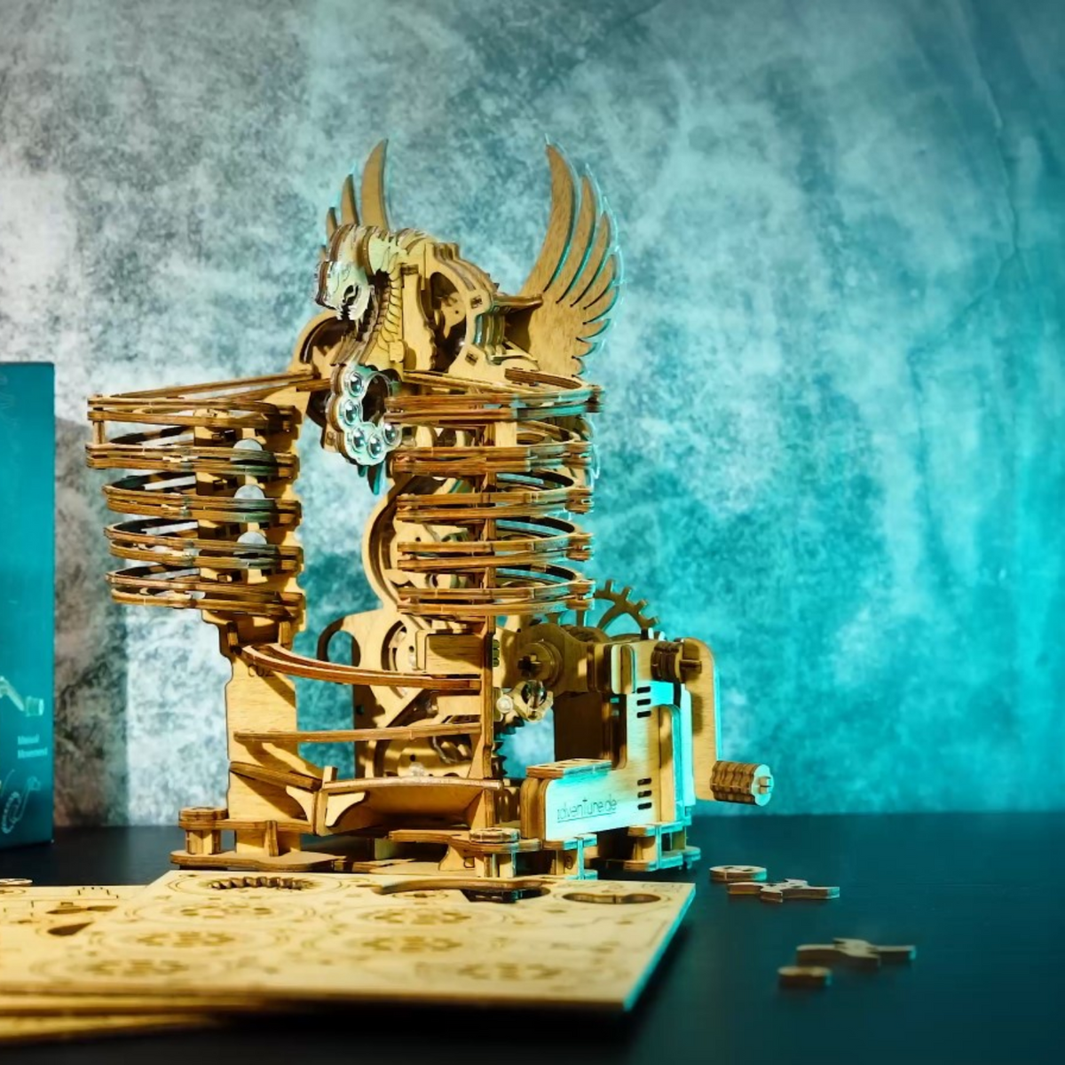 Wooden marble run for adults 