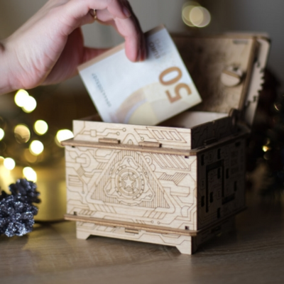 Riddle Box made of wood